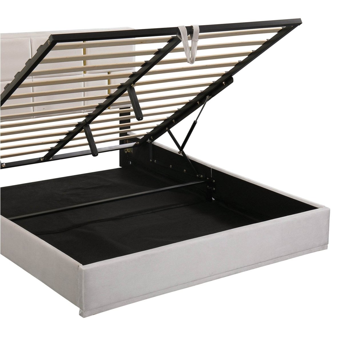 2 - Piece Queen Upholstered Platform Bed With Ottoman Storage - Serenova - Sleep Galleria