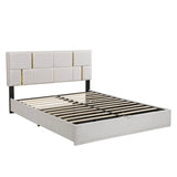 2 - Piece Queen Upholstered Platform Bed With Ottoman Storage - Serenova - Sleep Galleria