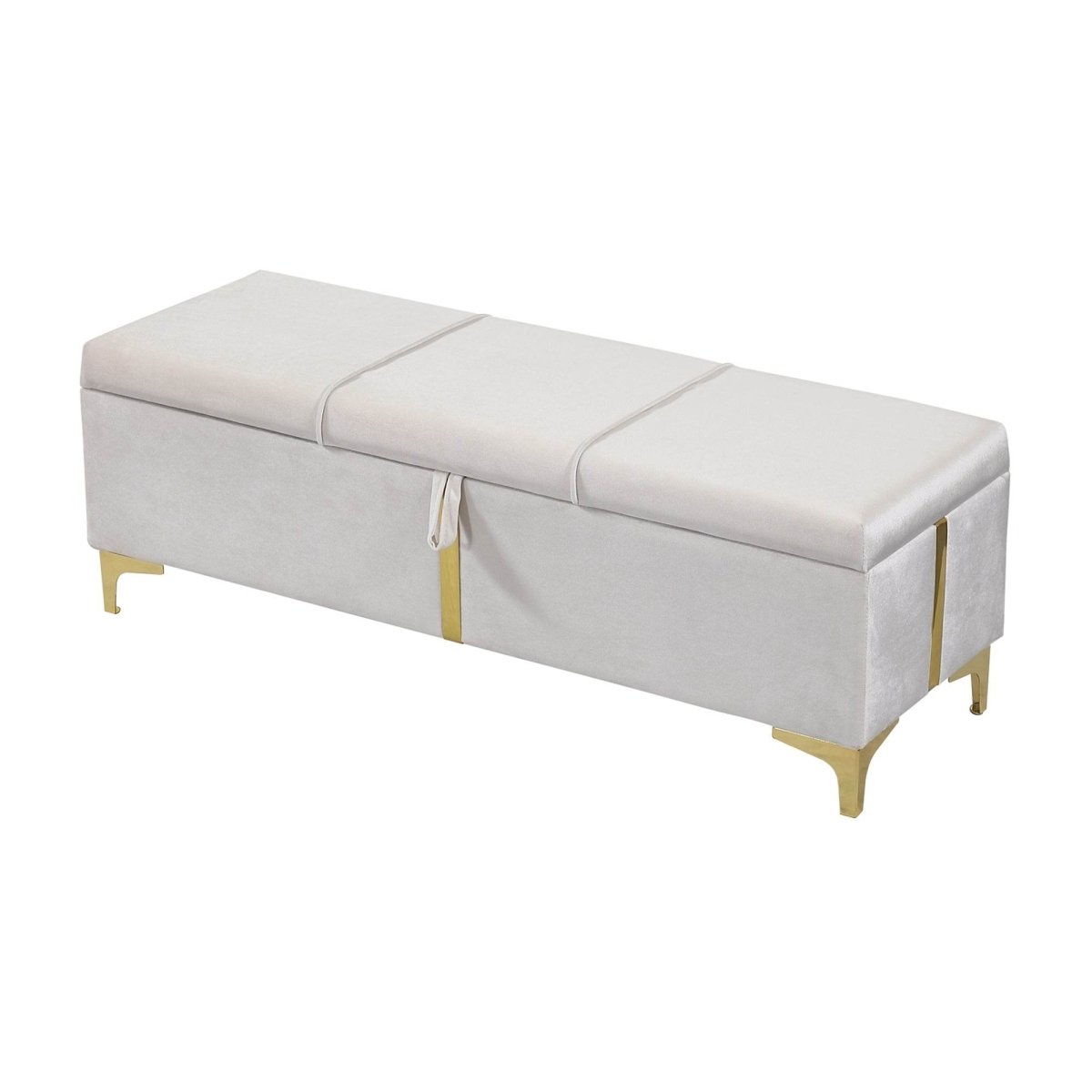 2 - Piece Queen Upholstered Platform Bed With Ottoman Storage - Serenova - Sleep Galleria