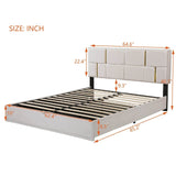 2 - Piece Queen Upholstered Platform Bed With Ottoman Storage - Serenova - Sleep Galleria