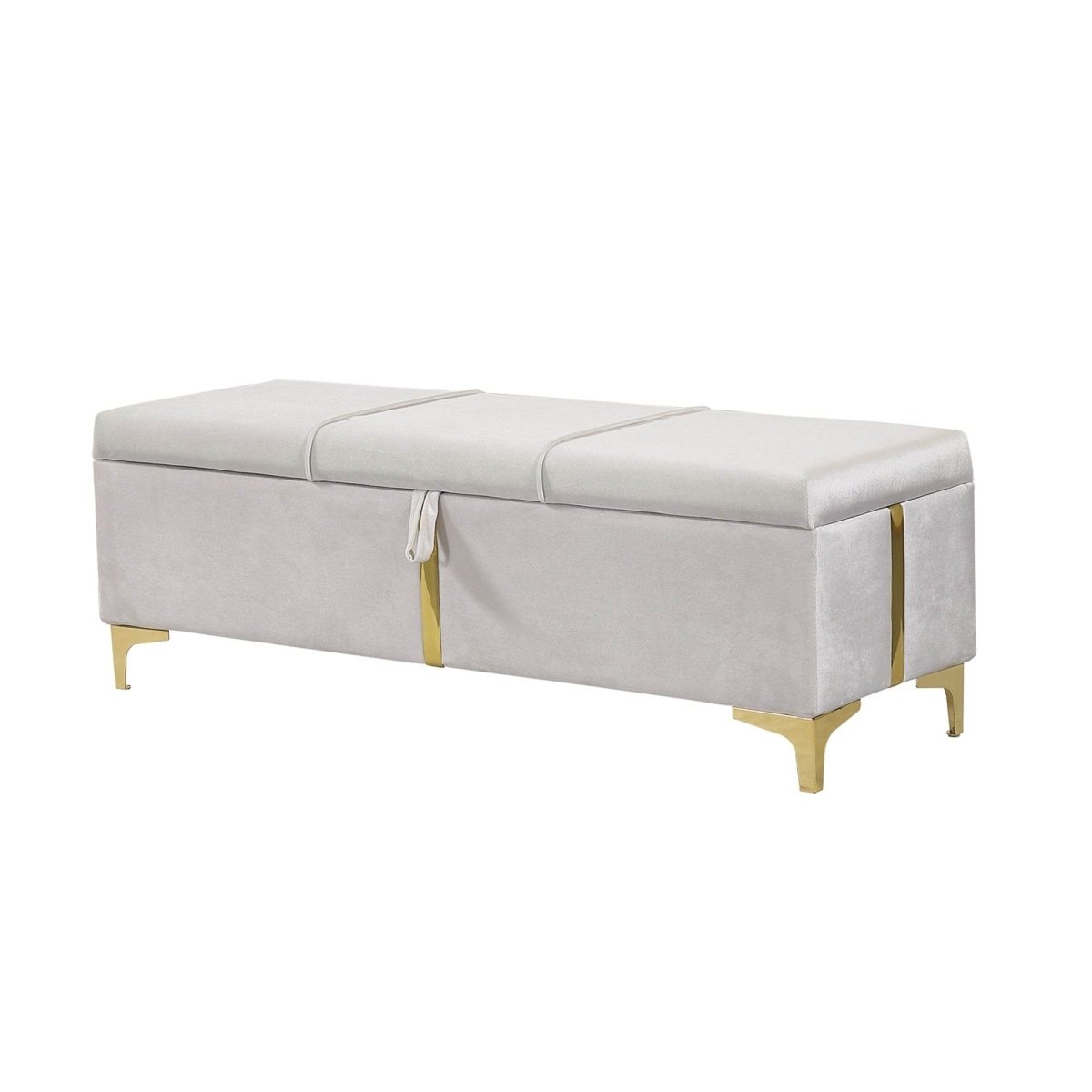 2 - Piece Queen Upholstered Platform Bed With Ottoman Storage - Serenova - Sleep Galleria