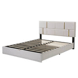 2 - Piece Queen Upholstered Platform Bed With Ottoman Storage - Serenova - Sleep Galleria