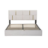 2 - Piece Queen Upholstered Platform Bed With Ottoman Storage - Serenova - Sleep Galleria