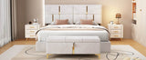 2 - Piece Queen Upholstered Platform Bed With Ottoman Storage - Serenova - Sleep Galleria