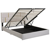 2 - Piece Queen Upholstered Platform Bed With Ottoman Storage - Serenova - Sleep Galleria