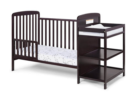 3 - in - 1 Convertible Solid Wood Crib With Changing Table - Serenova - Sleep Galleria