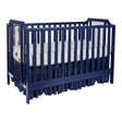 3-in-1 Convertible Solid Wood Navy Blue Crib - Sleep Galleria