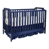 3-in-1 Convertible Solid Wood Navy Blue Crib - Sleep Galleria