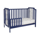 3-in-1 Convertible Solid Wood Navy Blue Crib - Sleep Galleria