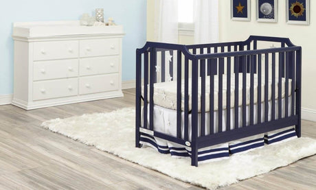 3 - in - 1 Convertible Solid Wood Navy Blue Crib - Serenova - Sleep Galleria