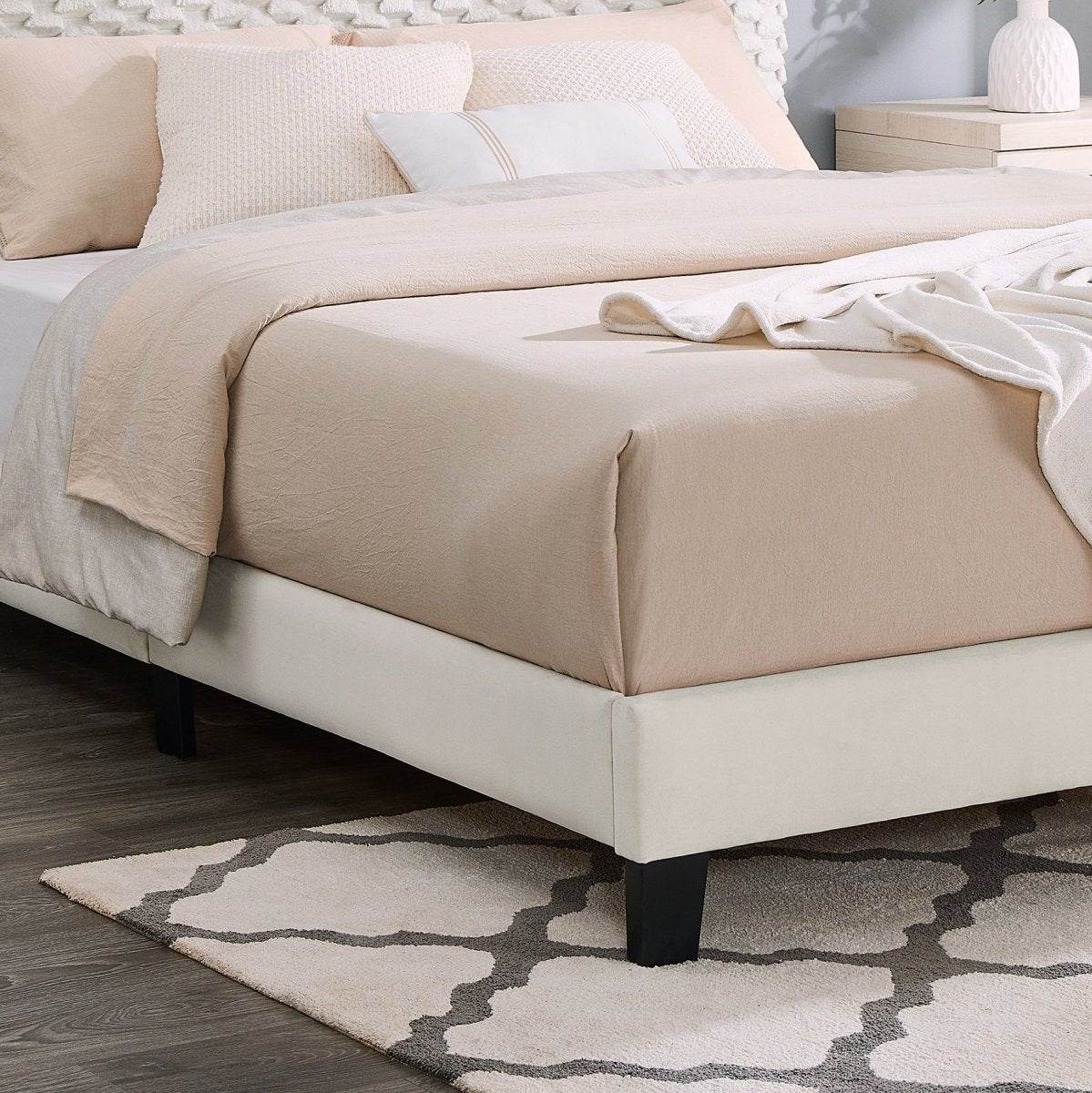 3-Piece Contemporary Plush Upholstered Platform Bed Set - Sleep Galleria