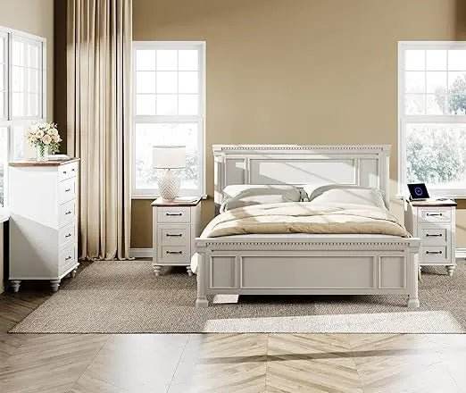 3-Piece Modern Bedroom Furniture Set With Charging Station - Sleep Galleria