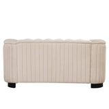 3-Piece Velvet Sofa Set With Rubber Wood Legs - Sleep Galleria