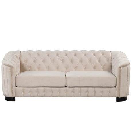 3 - Piece Velvet Sofa Set With Rubber Wood Legs - Serenova - Sleep Galleria