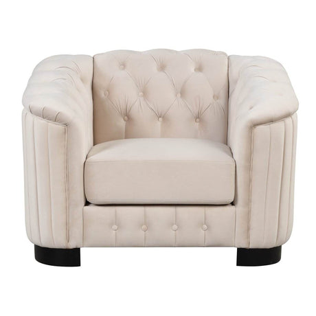 3 - Piece Velvet Sofa Set With Rubber Wood Legs - Serenova - Sleep Galleria