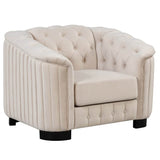3-Piece Velvet Sofa Set With Rubber Wood Legs - Sleep Galleria