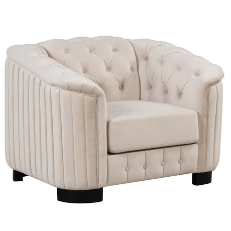 3 - Piece Velvet Sofa Set With Rubber Wood Legs - Serenova - Sleep Galleria