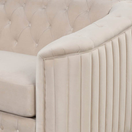 3 - Piece Velvet Sofa Set With Rubber Wood Legs - Serenova - Sleep Galleria
