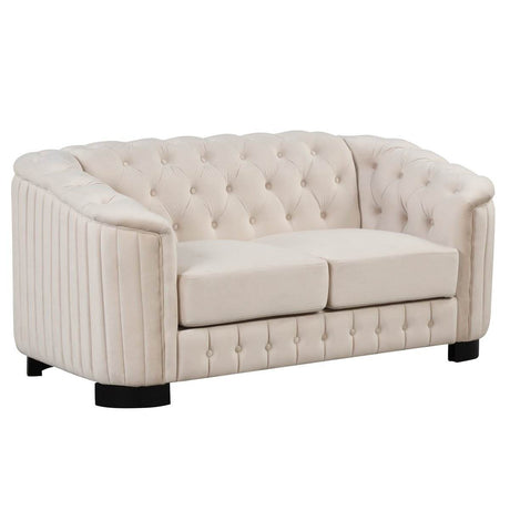 3 - Piece Velvet Sofa Set With Rubber Wood Legs - Serenova - Sleep Galleria
