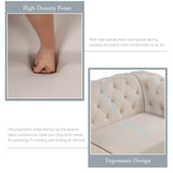 3-Piece Velvet Sofa Set With Rubber Wood Legs - Sleep Galleria