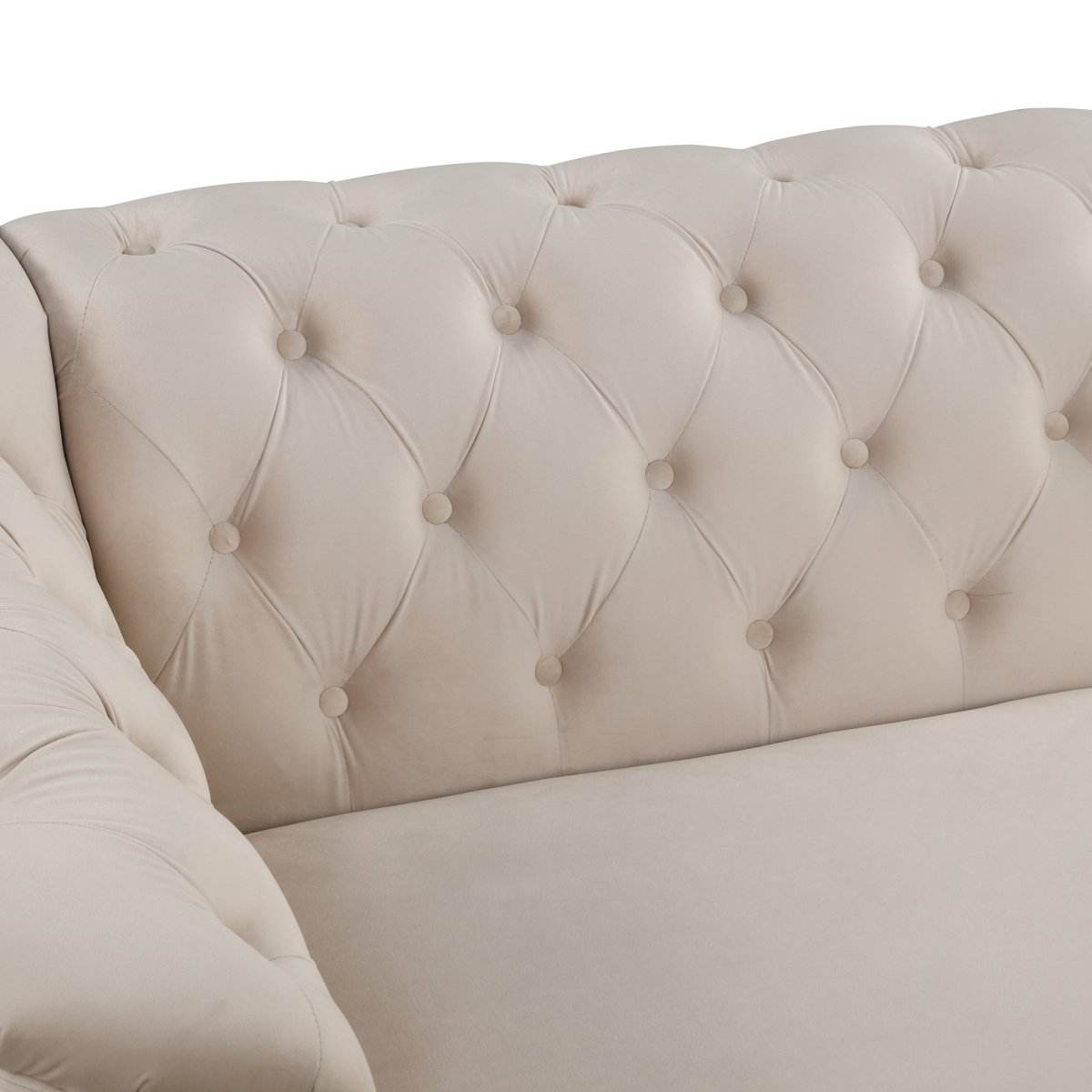 3-Piece Velvet Sofa Set With Rubber Wood Legs - Sleep Galleria