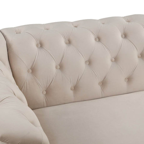 3 - Piece Velvet Sofa Set With Rubber Wood Legs - Serenova - Sleep Galleria
