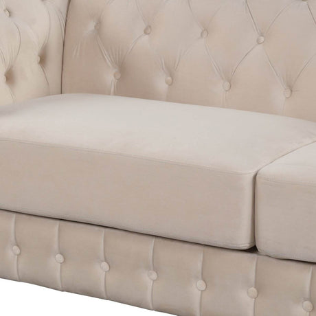 3 - Piece Velvet Sofa Set With Rubber Wood Legs - Serenova - Sleep Galleria