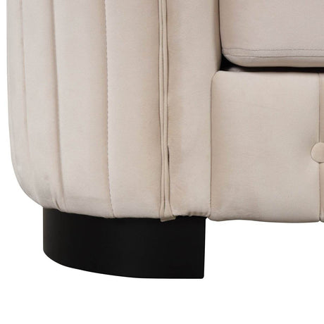 3 - Piece Velvet Sofa Set With Rubber Wood Legs - Serenova - Sleep Galleria