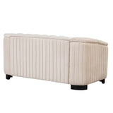 3-Piece Velvet Sofa Set With Rubber Wood Legs - Sleep Galleria