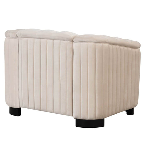 3 - Piece Velvet Sofa Set With Rubber Wood Legs - Serenova - Sleep Galleria
