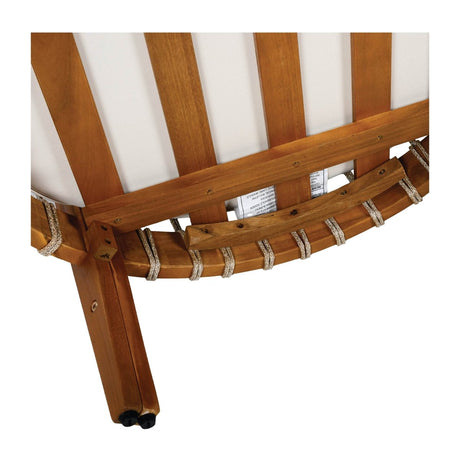 Acacia Wood Outdoor Club Chair With Handwoven Rope Accents - Serenova - Sleep Galleria
