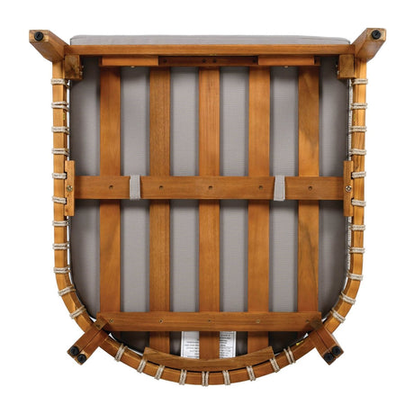 Acacia Wood Outdoor Club Chair With Handwoven Rope Accents - Sleep Galleria