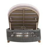 Adjustable Acacia Wood Outdoor Chaise Lounge Chair With Cushion - Sleep Galleria
