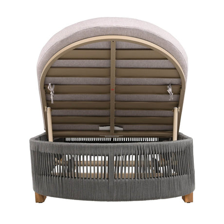 Adjustable Acacia Wood Outdoor Chaise Lounge Chair With Cushion - Serenova - Sleep Galleria