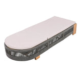 Adjustable Acacia Wood Outdoor Chaise Lounge Chair With Cushion - Sleep Galleria