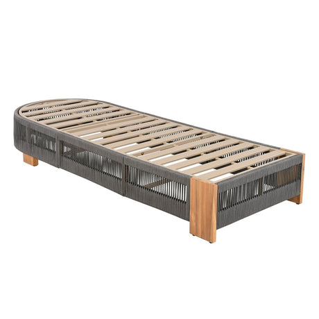 Adjustable Acacia Wood Outdoor Chaise Lounge Chair With Cushion - Serenova - Sleep Galleria