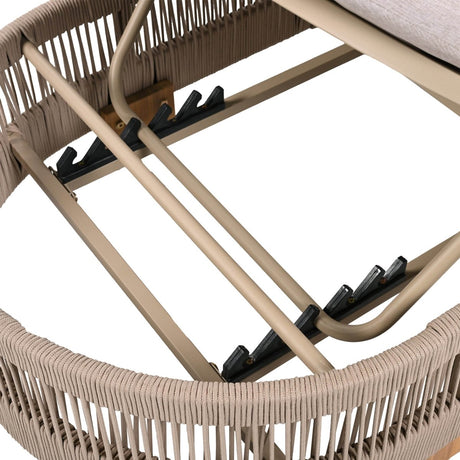 Adjustable Acacia Wood Outdoor Chaise Lounge With Cushion - Serenova - Sleep Galleria