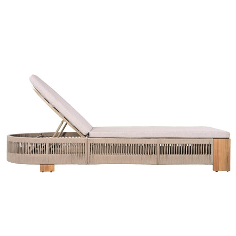 Adjustable Acacia Wood Outdoor Chaise Lounge With Cushion - Serenova - Sleep Galleria