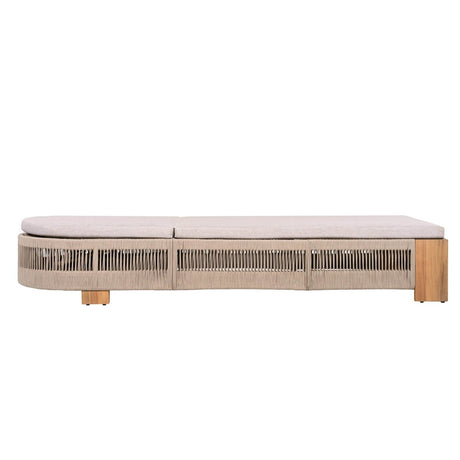 Adjustable Acacia Wood Outdoor Chaise Lounge With Cushion - Serenova - Sleep Galleria