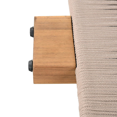 Adjustable Acacia Wood Outdoor Chaise Lounge With Cushion - Serenova - Sleep Galleria