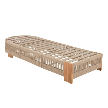 Adjustable Acacia Wood Outdoor Chaise Lounge With Cushion - Serenova - Sleep Galleria
