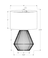 Boho Woven Rope Brown Table Lamp With Shade - Sleep Galleria