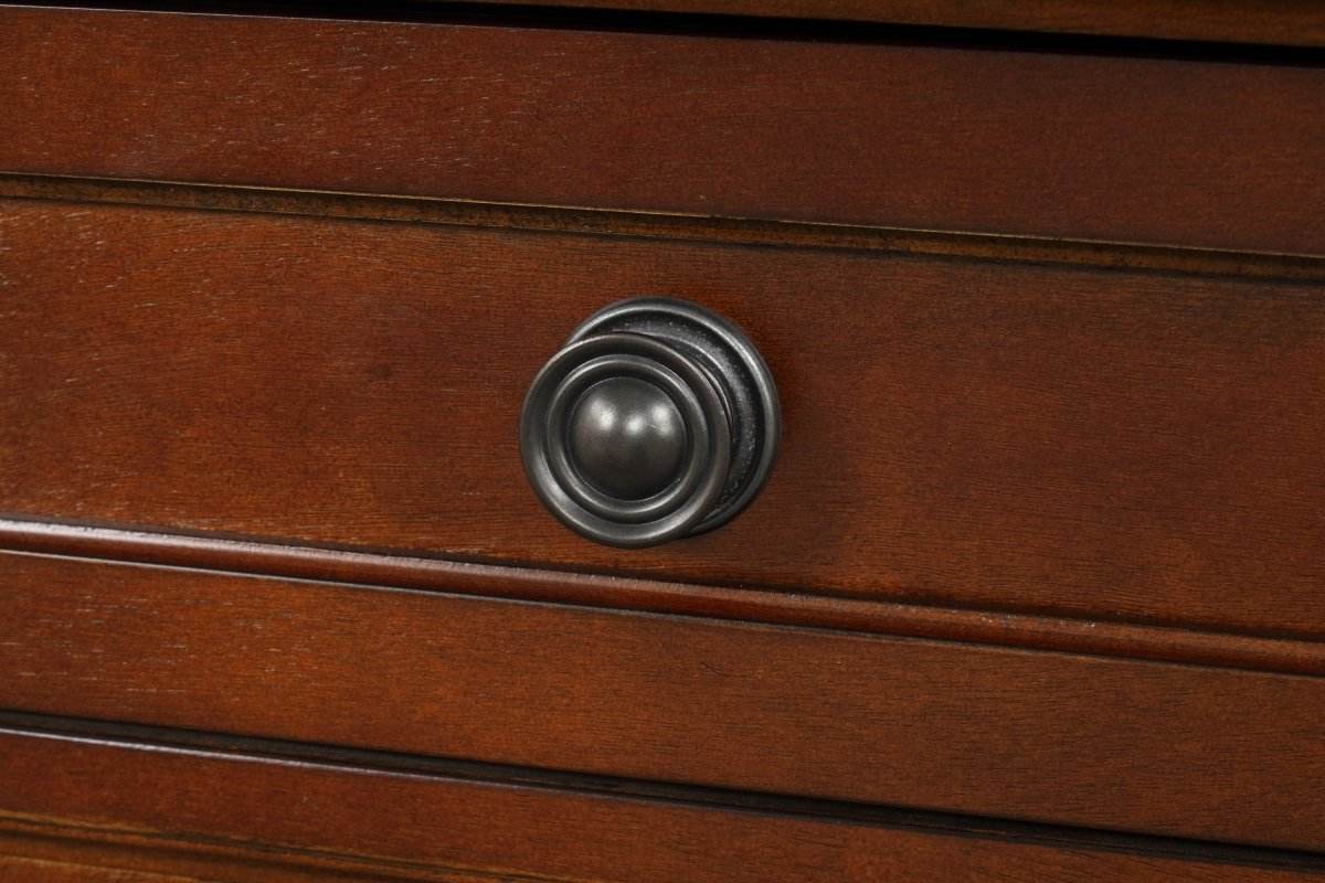 Cherry Finish Particle Board Dresser With Full Extension Drawers - Sleep Galleria