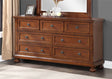 Cherry Wood Veneer Dresser With Full Extension Drawers - Sleep Galleria