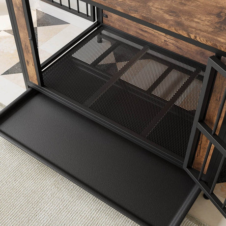 Chew-Resistant MDF Metal Dog Crate Furniture - Sleep Galleria
