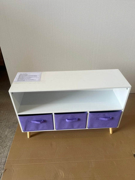 Children’s MDF Bookcase With Collapsible Fabric Drawers - Sleep Galleria