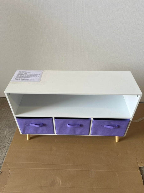 Children’s MDF Bookcase With Collapsible Fabric Drawers - Sleep Galleria
