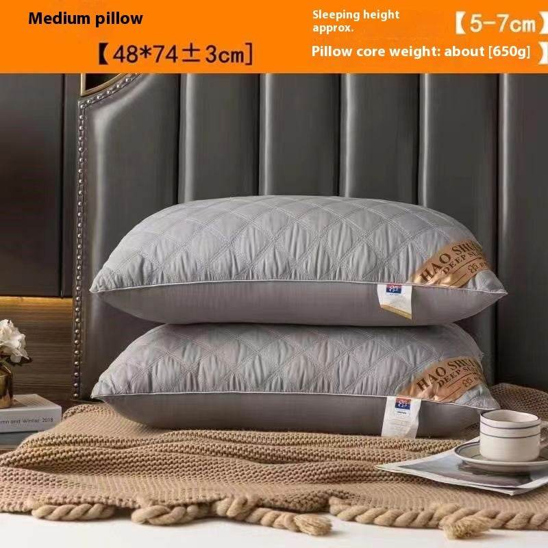 Comfortable Polyester Fiber Quilted Pillow Single Piece - Serenova - Sleep Galleria