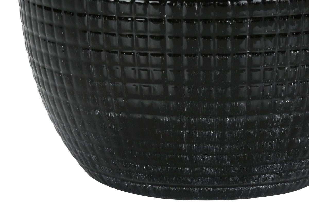 Contemporary Black Ceramic Ginger Jar Table Lamp - Sleep Galleria