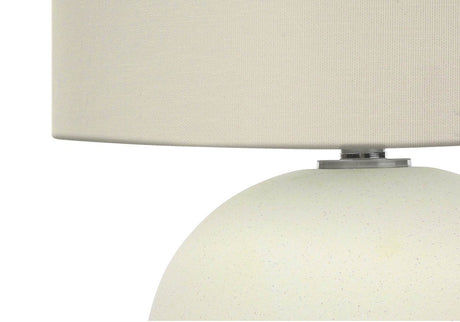 Contemporary Cream Ceramic Globe Table Lamp 18-Inch - Sleep Galleria